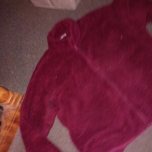 PINK Victoria's Secret Deep Red Fleece Jacket Size XXL